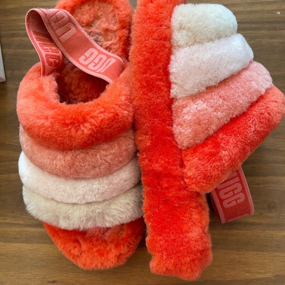UGG Fluff Yeah Ombré Coral/Pink Slippers